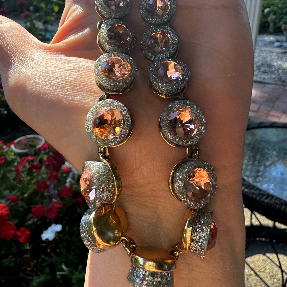 J.crew Glitter and Crystal Brulee Necklace